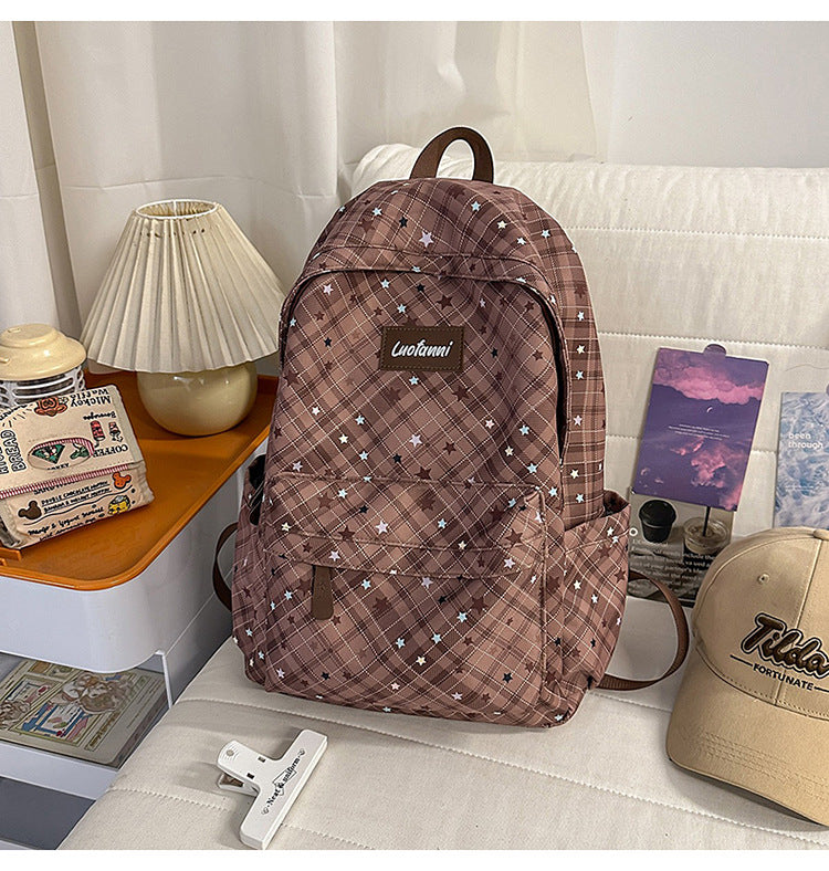 Stylische Karomuster-Rucksack Brehn