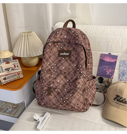 Stylische Karomuster-Rucksack Brehn