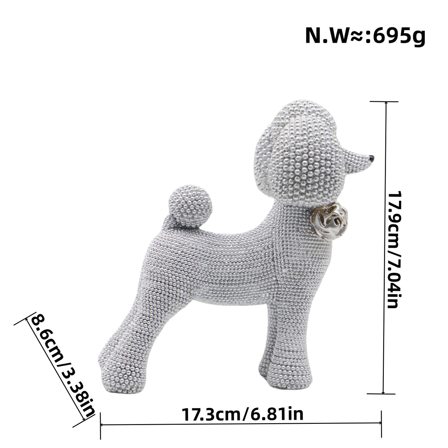 Dekorative Hundefigur im modernen Design Brehn