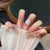 Elegante floral-verzierte Press-On Nagelkunst Brehn