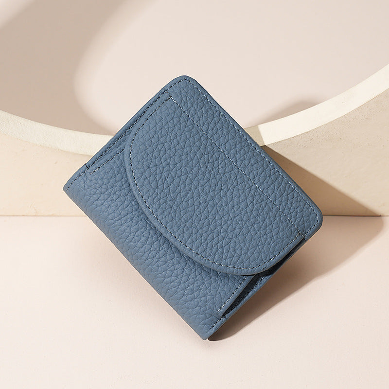 Texturiertes Leder-Kartenetui Wallet