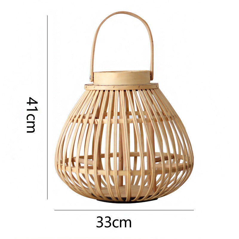 Handgefertigte Rattan-Laterne Brehn