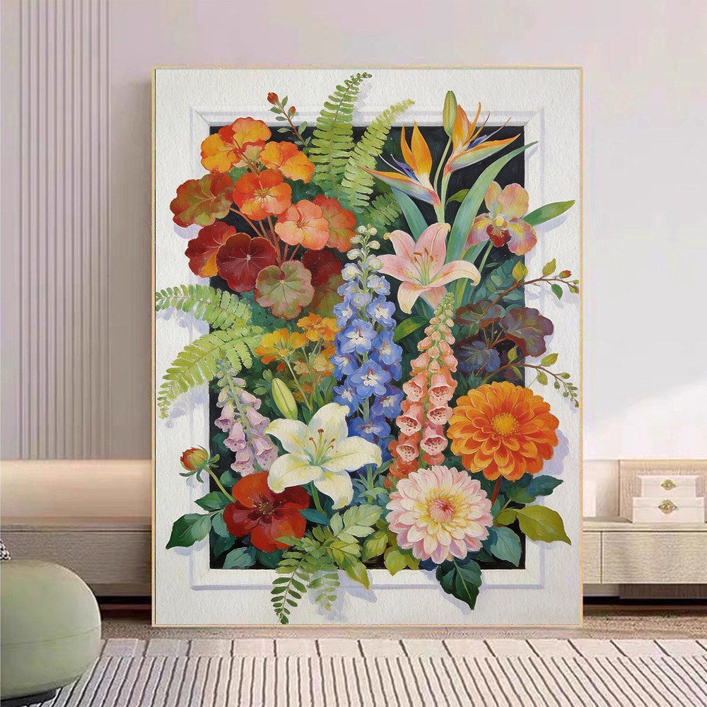 Floral Botanische Leinwand Kunstdruck Brehn