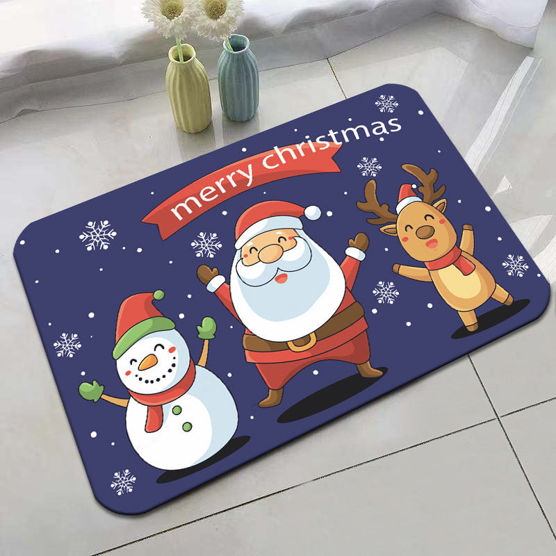 Weihnachtlich gestaltete Fußmatte