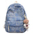 Blumenbestickter Denim-Rucksack