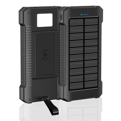 Solarbetriebene Powerbank mit Integrierten LED-Lichtern und Kompass Brehn