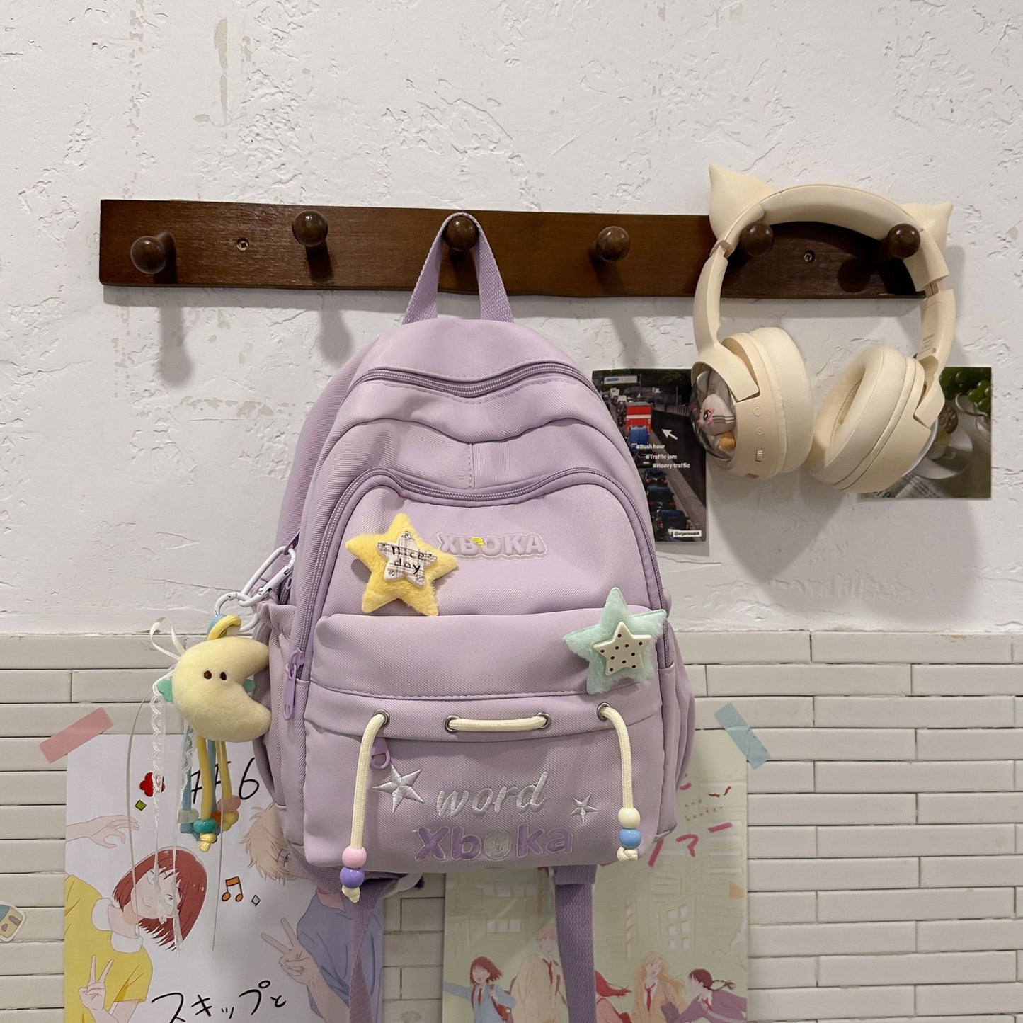 Dekorativer Plüsch-Rucksack