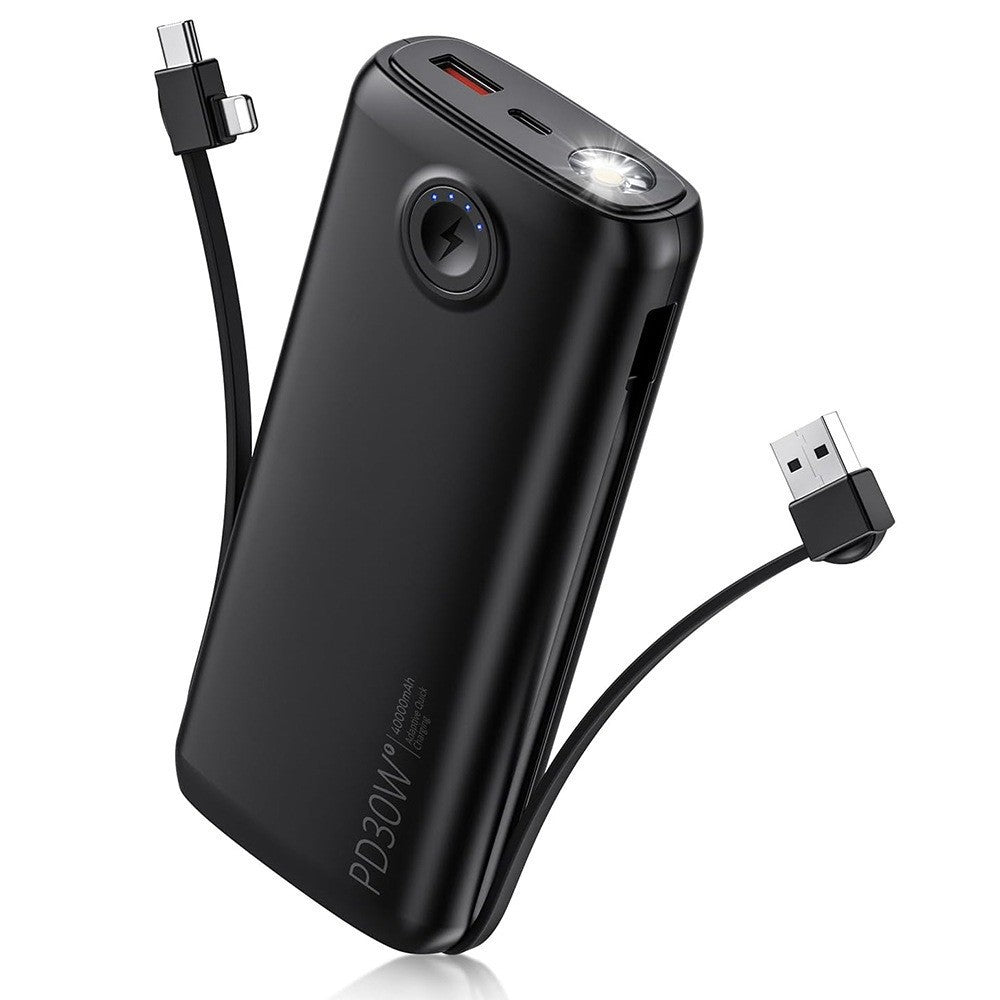 Tragbare Powerbank mit Digitaler Ladeanzeige und Led-Lampe Brehn