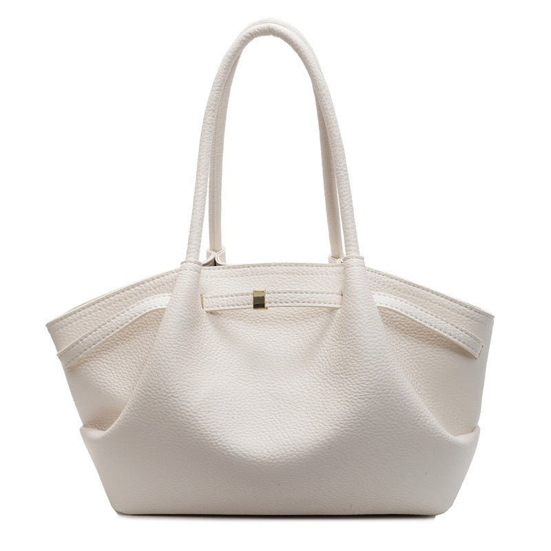 Klassische Narbenleder Tote Bag