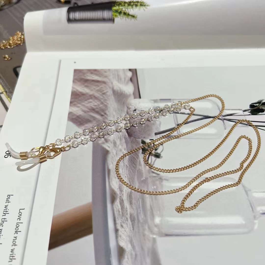 Chic Multi-Strang Perlen Brillen Kette Brehn