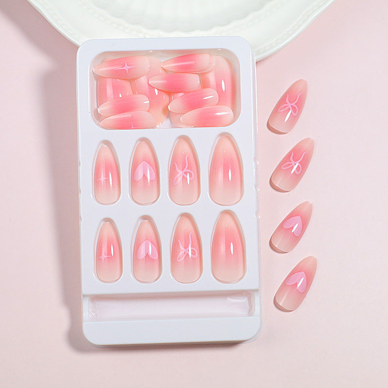 Künstlerisches Ombre Press-On Nagelset Brehn