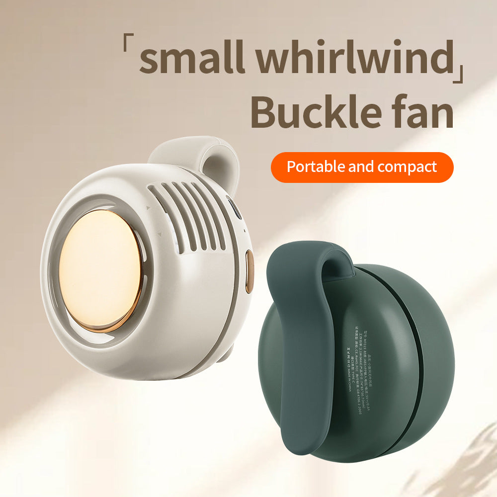 Kühlender tragbarer Clip-on persönlicher Ventilator mit warmem LED-Licht und wiederaufladbarem Akku Brehn