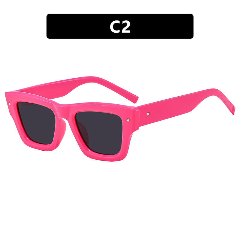 Damen trendige Sonnenbrille mit quadratischem Rahmen und UV-Schutz Brehn