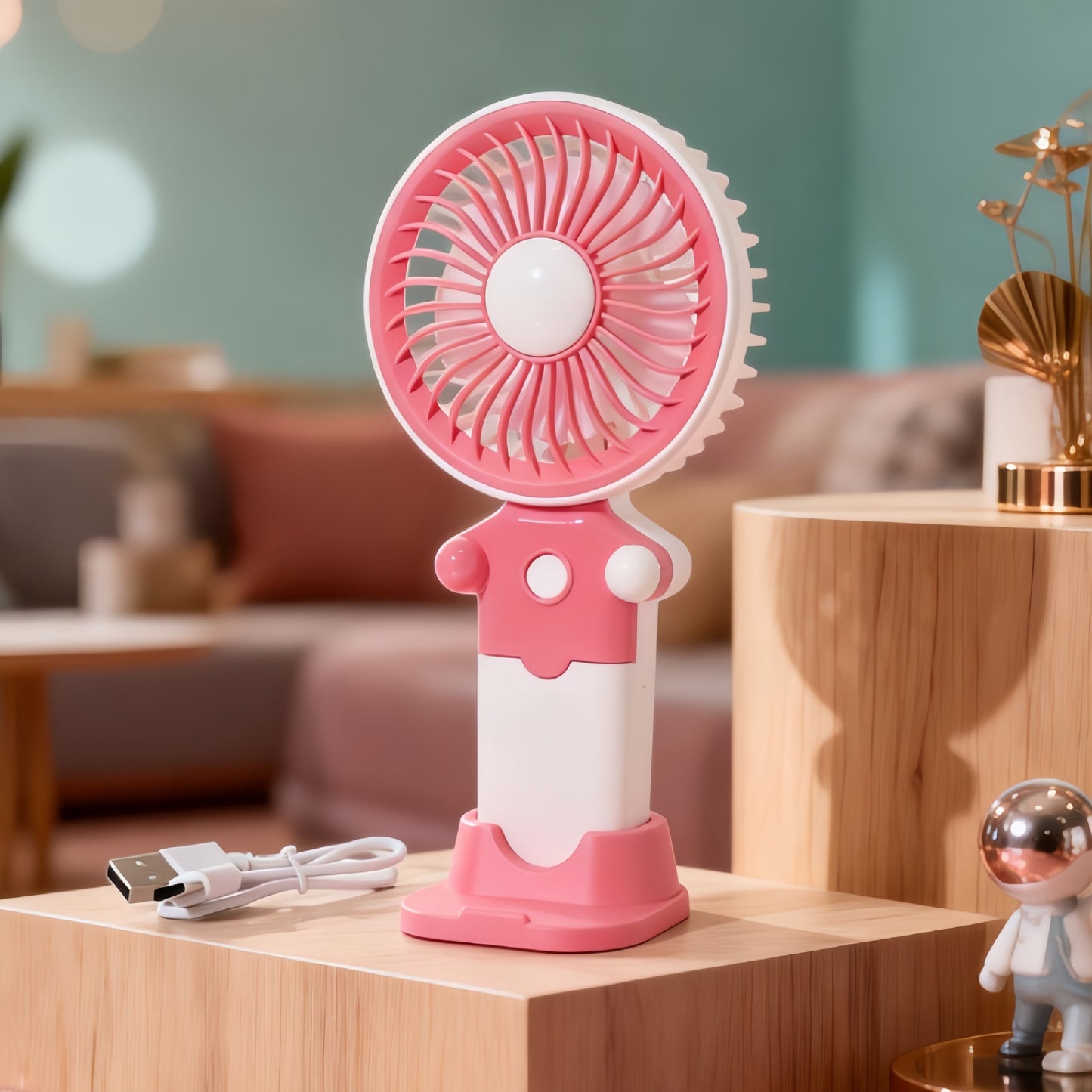 Damen Tragbarer Handventilator mit USB-Ladefunktion und flexibler Neigungsverstellung Brehn