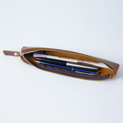 Leder Reißverschluss Bleistiftetui 1790590109