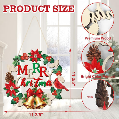 Dekoratives Holzschild mit Wintermotiven Brehn