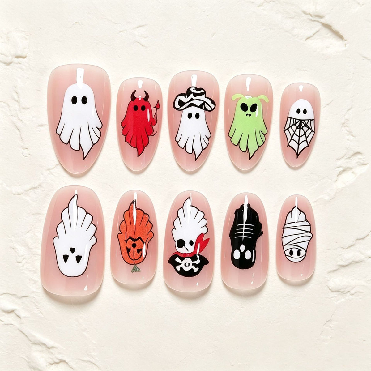 Halloween-Themen Press-On Nagelkunst-Kit Brehn