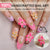 Kreatives Kunstnagelset mit blühenden Blumenelementen Brehn
