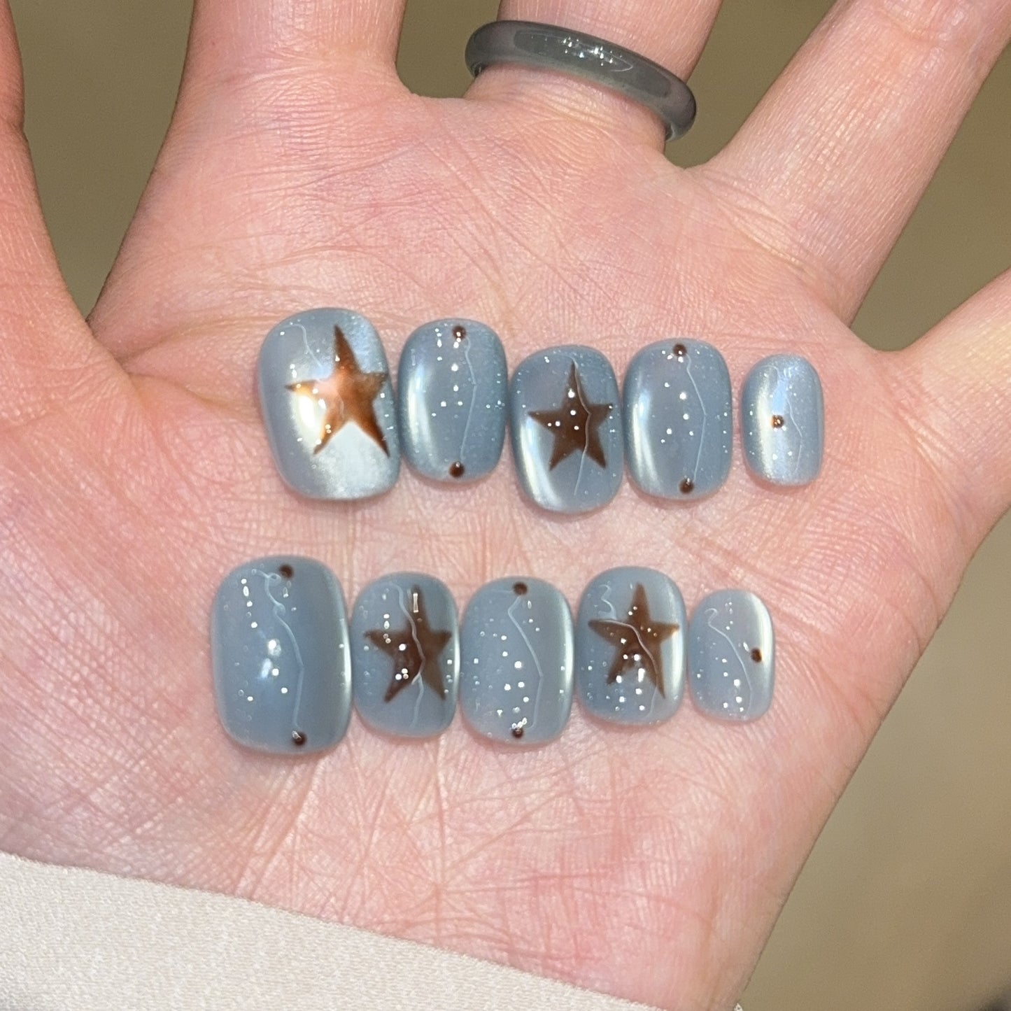 Künstliche Nagelspitzen mit Sterndesign Brehn