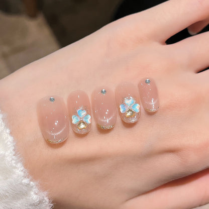 Dekorative Florale Press-On Nagelkunst Brehn