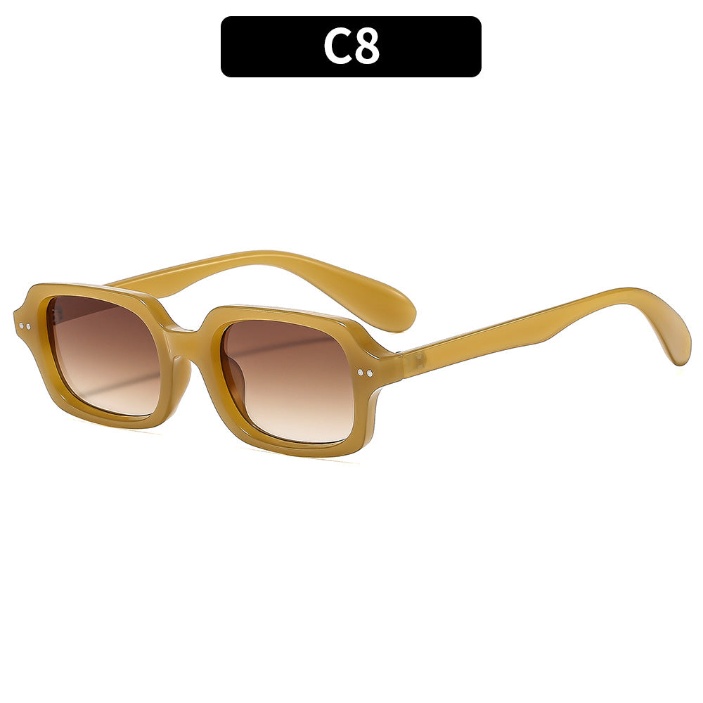 Trendige Übergroße Rechteckige Sonnenbrille