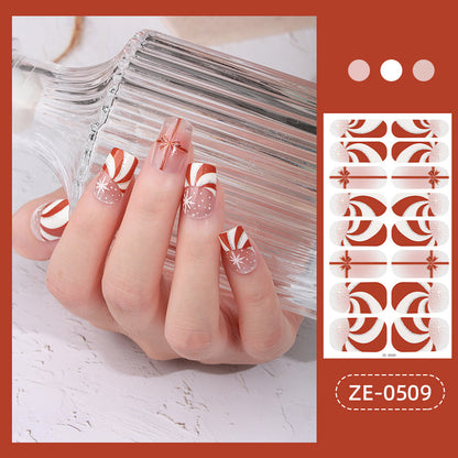 Festliche Nagelkunst Aufkleber