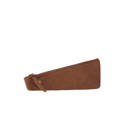 Dreieckiges Leder-Mäppchen