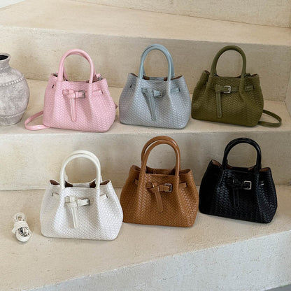 Gewebte Leder Handtasche
