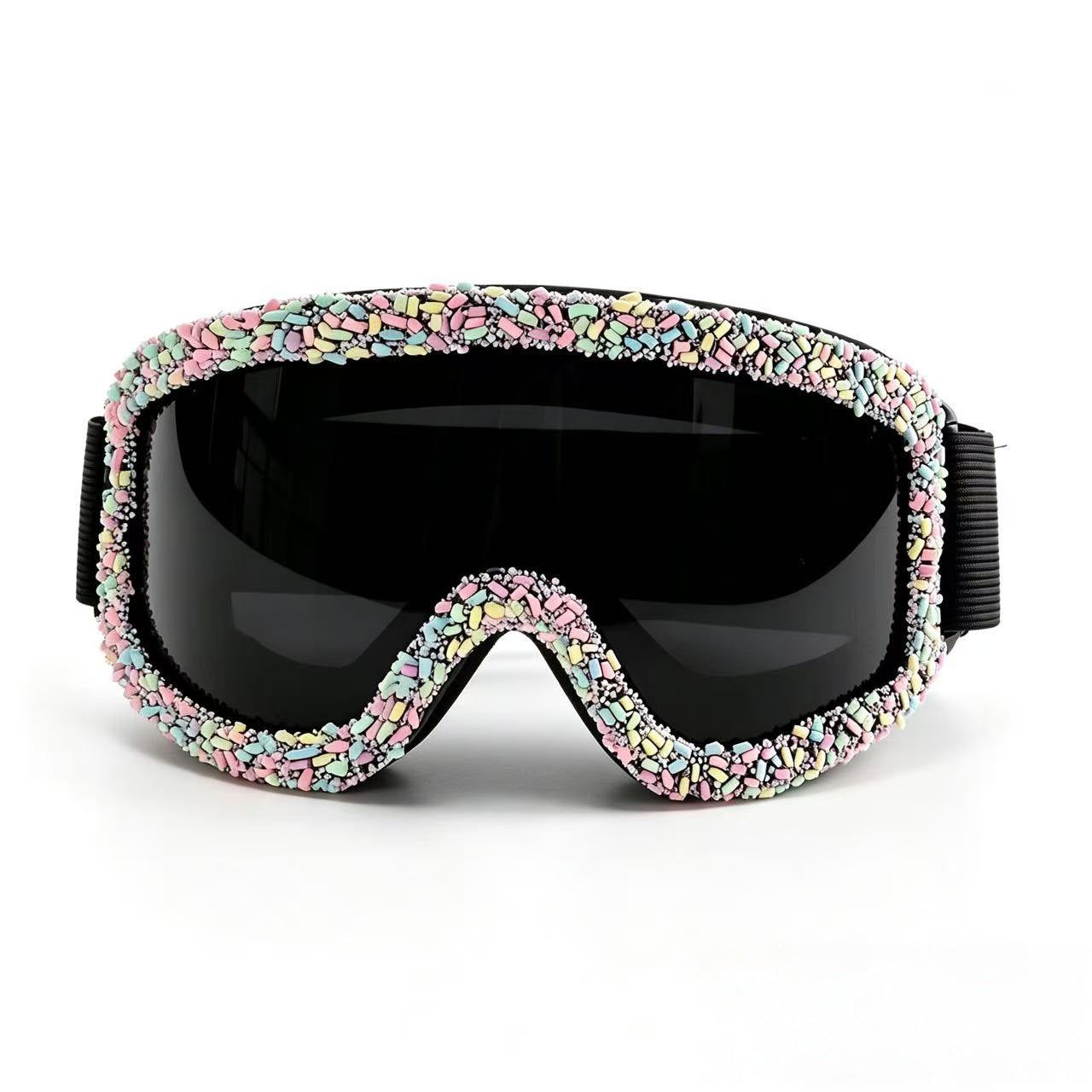 Damen Ski-Schutzbrille im kreativen Design mit bunten Akzenten Brehn