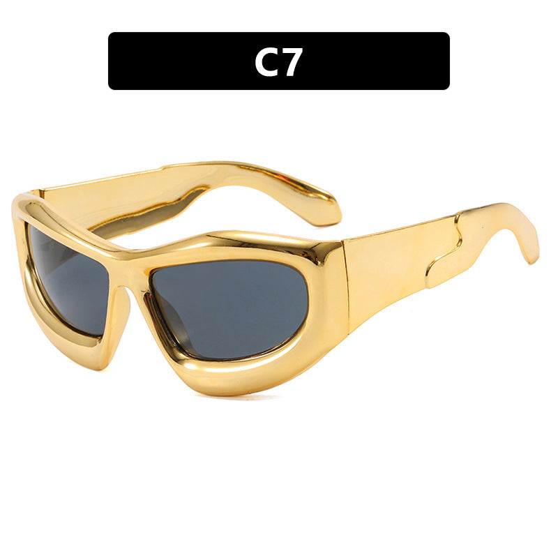 Damen Sportliche Sonnenbrille mit futuristischem Design Brehn   