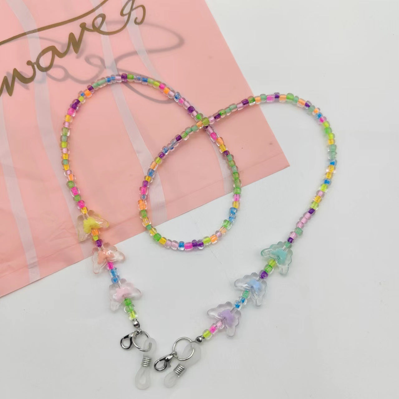 Bunte Brillenhalterkette mit Niedlichen Tiermotiven Brehn