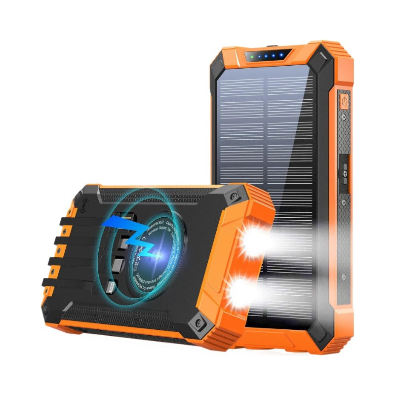 Hochleistungs-Solar-Powerbank mit Multifunktionalem Kabel Brehn