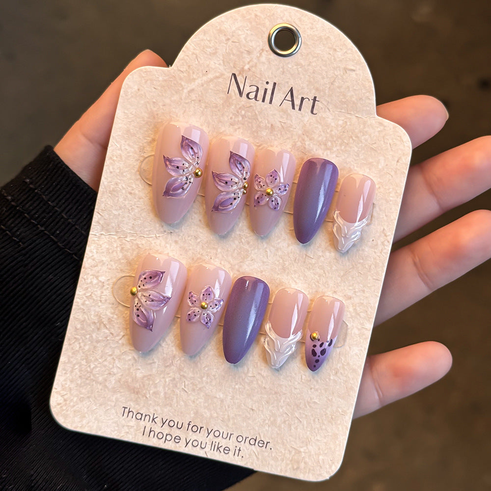 Blumen-Themen Press-On Nagelkunst Set Brehn
