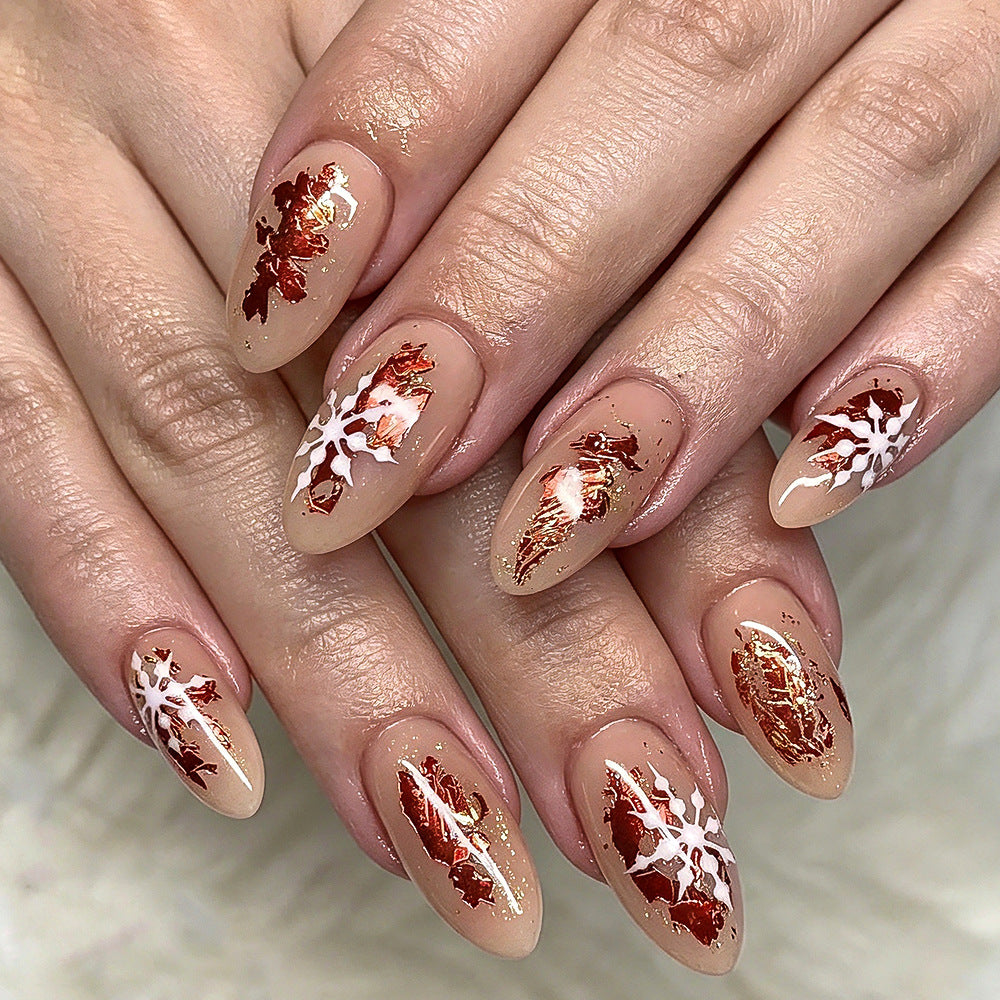 Künstlerische saisonale Press-On-Nagelkunst Brehn