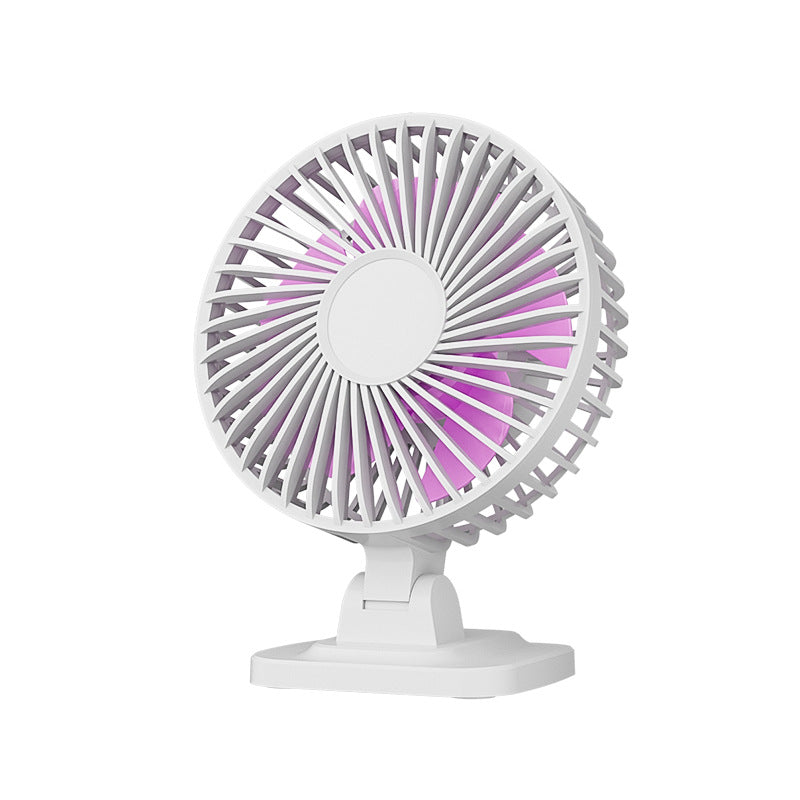 Damen tragbarer Tischventilator mit variabler Neigung und LED-Hintergrundbeleuchtung Brehn