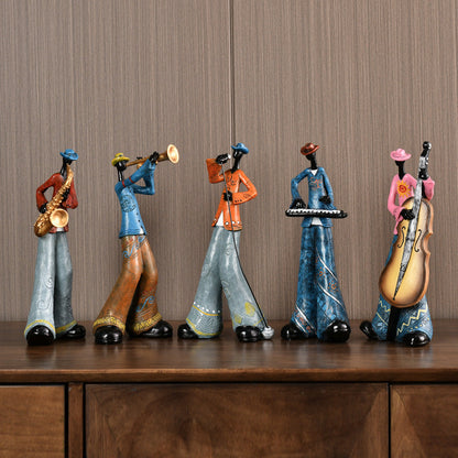 Harz Jazz Band Figurine - Vintage Musik Dekor Statue | Brehn