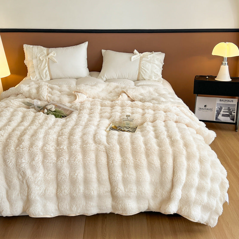 Ultra-weiche strukturierte Fleece-Decke Brehn