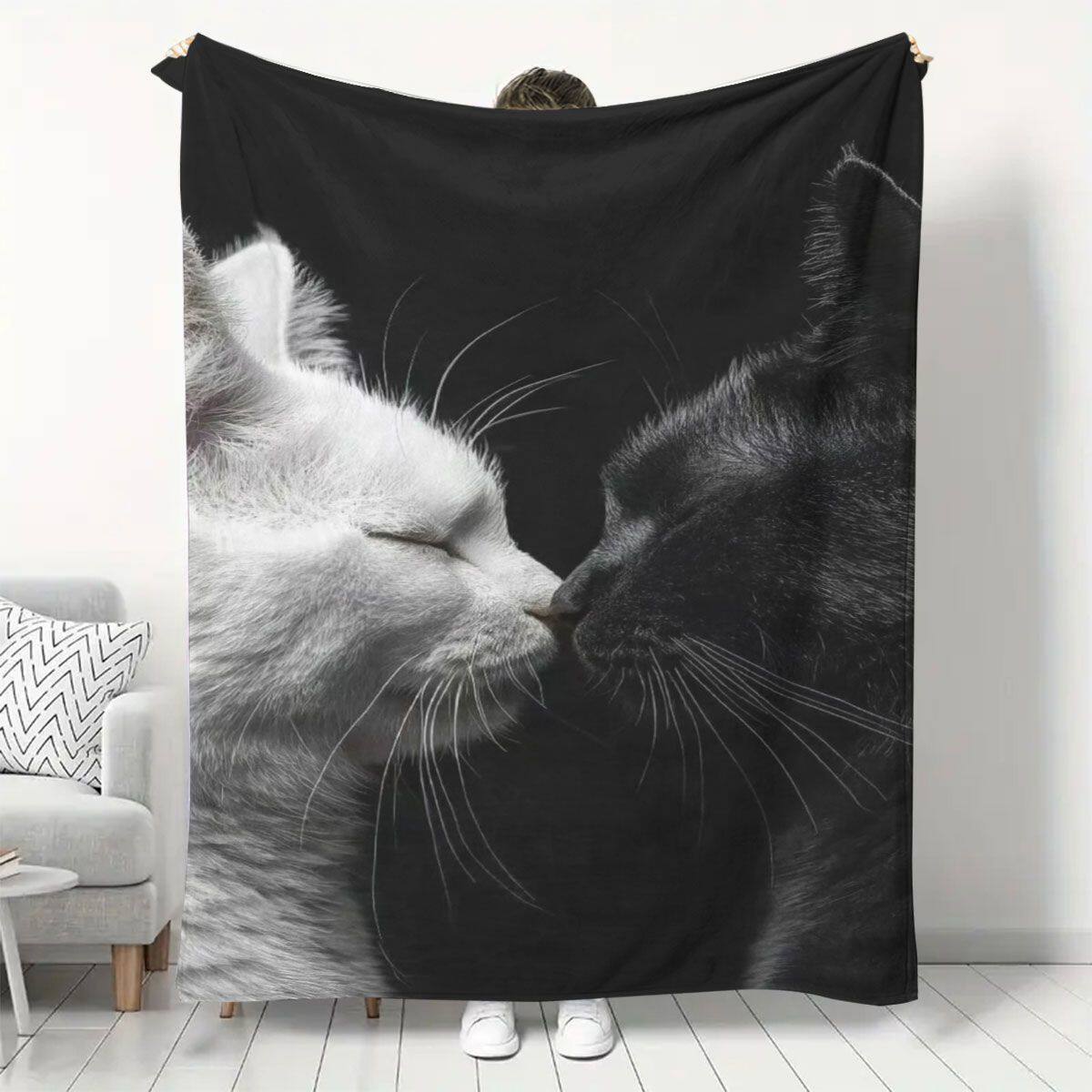 Künstlerische katzenmotivierte Fleece-Decke