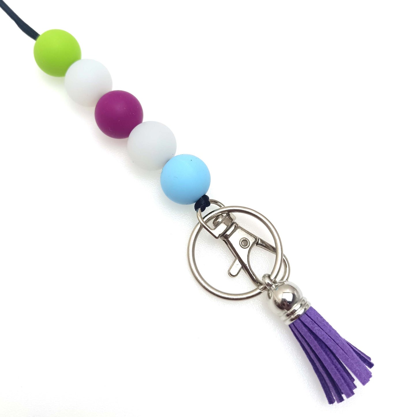 Farbenfrohe Perlen Schlüsselanhänger Halter Brehn
