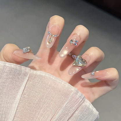 Elegante Dekorative Press-On Nagelkunst Brehn