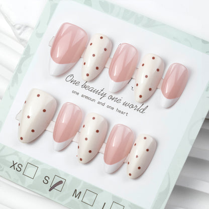 Elegantes französisches Tipp-Press-On-Nagelset