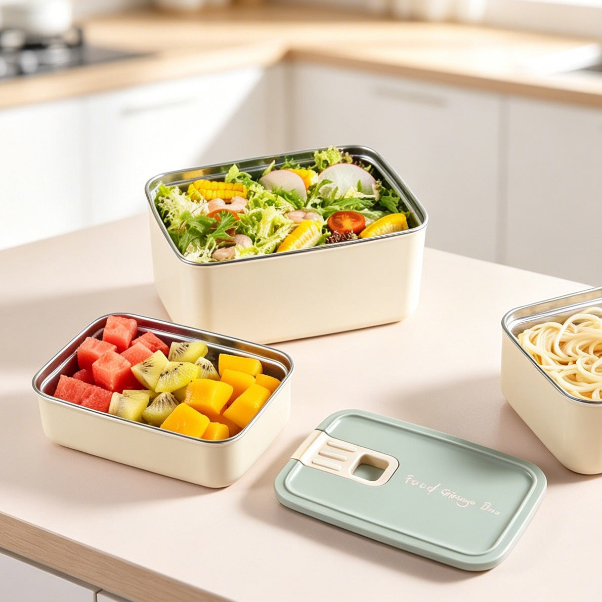 Vielseitige auslaufsichere Mehrfach-Compartments Lunchbox