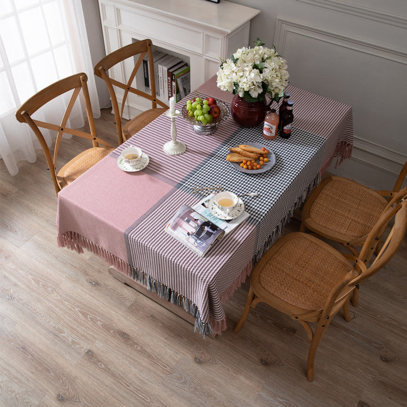 Moderne Fransen Tischdecke