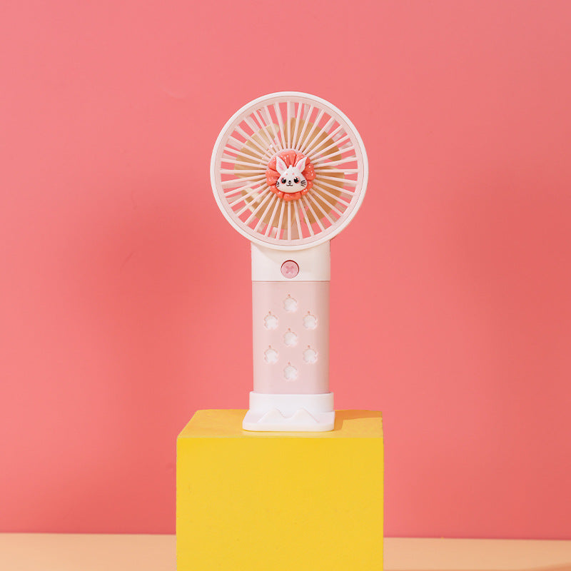Damen Tragbarer Mini Handventilator mit niedlichem Kaninchenmotiv Brehn