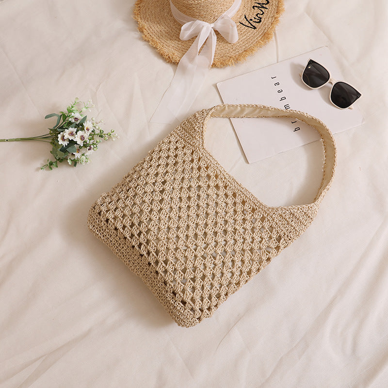 Damen Handtasche im Boho-Stil mit luftiger Häkelstruktur Brehn