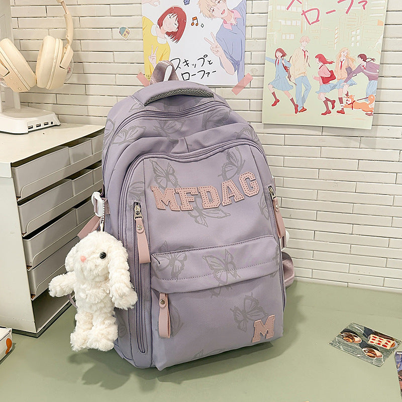 Schmetterlings-verzierte Mehrfach-Taschen-Rucksack