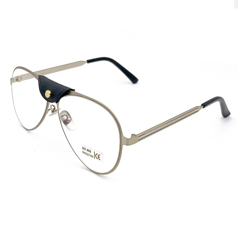 Retro Piloten-Sonnenbrille mit Blau Getönten Gläsern Brehn