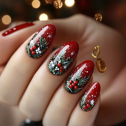Festliche Kunstnägel im Weihnachtsdesign Brehn