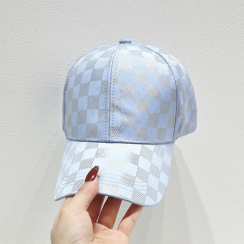 Damen Mesh Karo Baseball Cap Brehn
