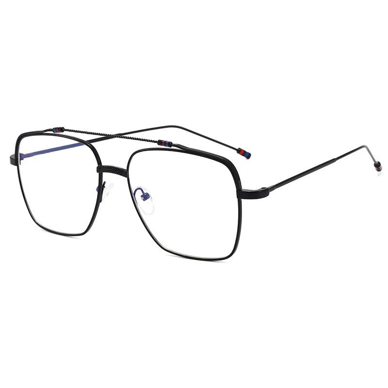 Damen modische geschwungene Brille mit schmalem Metallrahmen Brehn